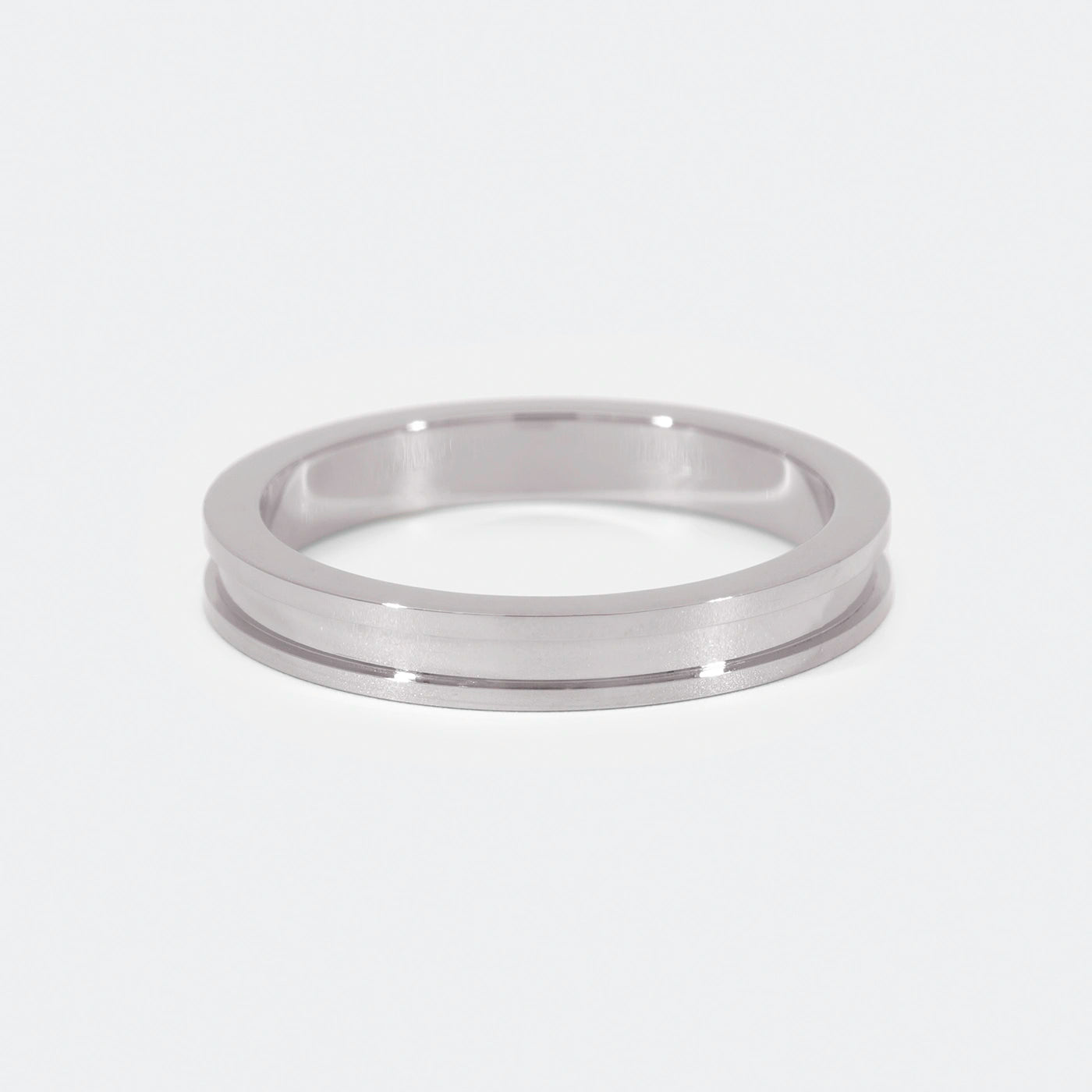 Frontanssicht Ehering Canyon 3mm x 1,7mm in Platin