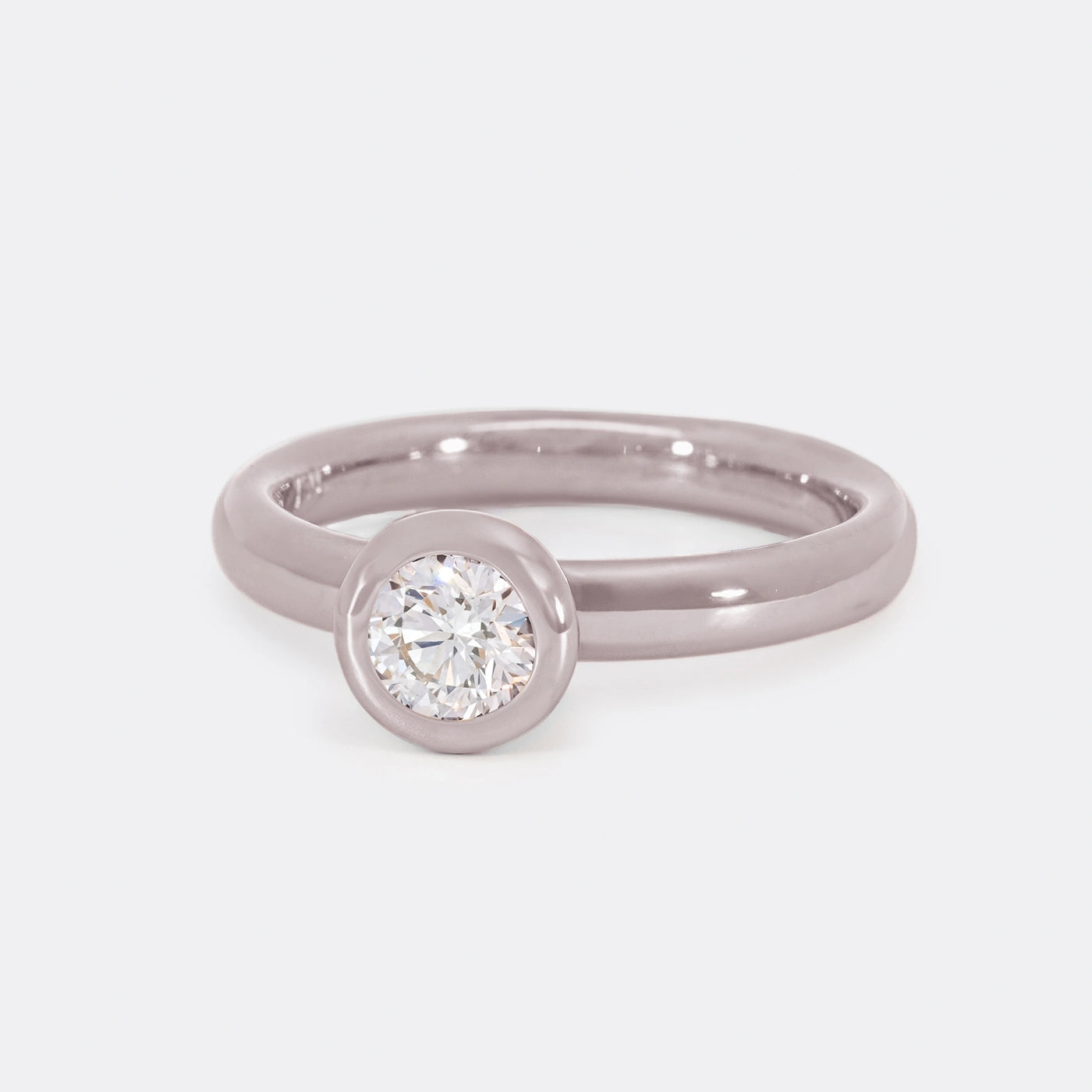 Ring 750er Weissgold Balance Modell 0.4ct Brillant Frontansicht 25Grad links gedreht