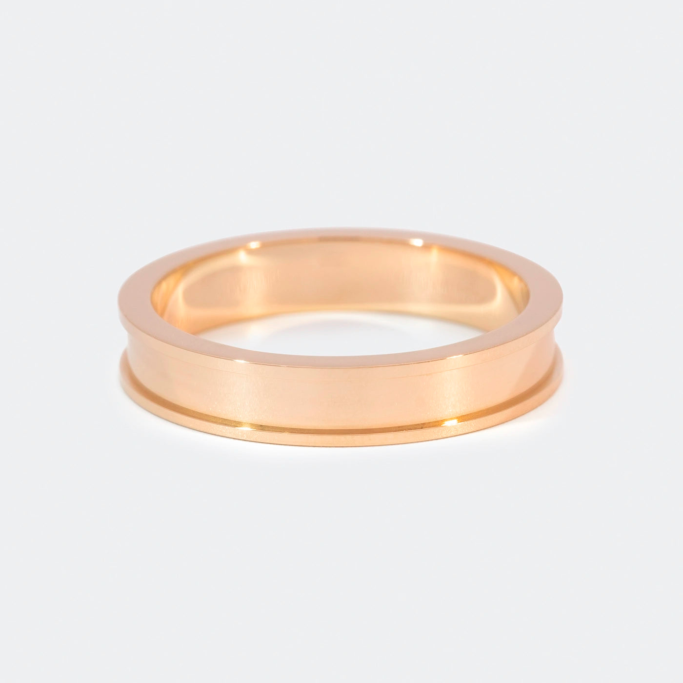 Ring Canyon Rosegold Damenring Ringschiene inspiriert von einem Canyon Frontansicht