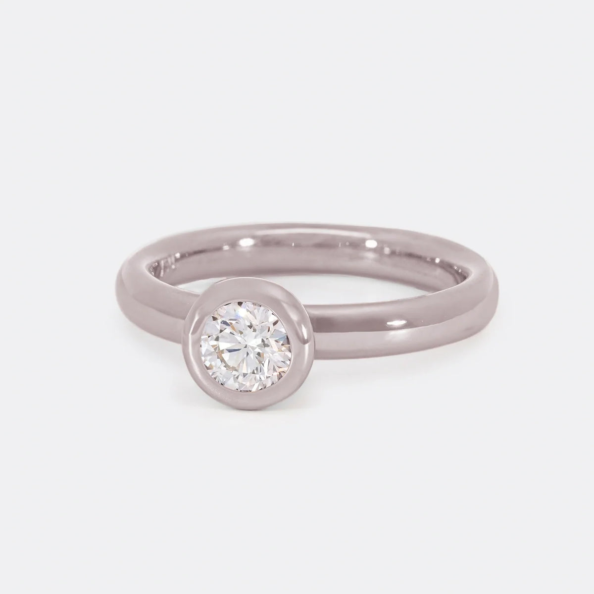 Ring Balance Brillant 0,4 ct aus 950er Platin - Seitenansicht 25°