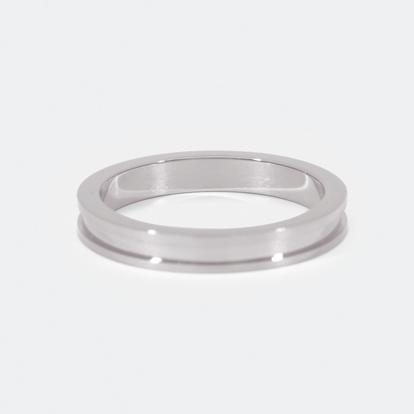 Rückansicht Ehering Canyon 3mm x 1,7mm in Platin