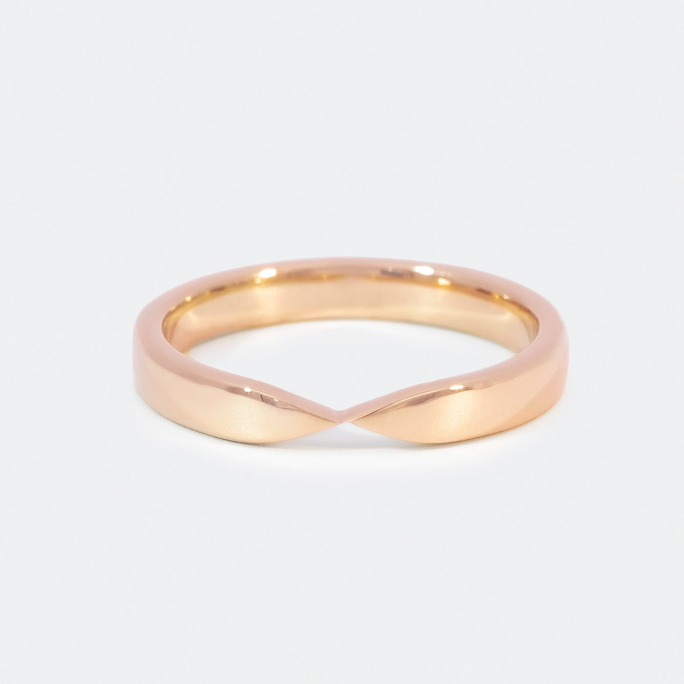 Ehering Rendezvous in 3x1,7mm Rosegold Frontansicht