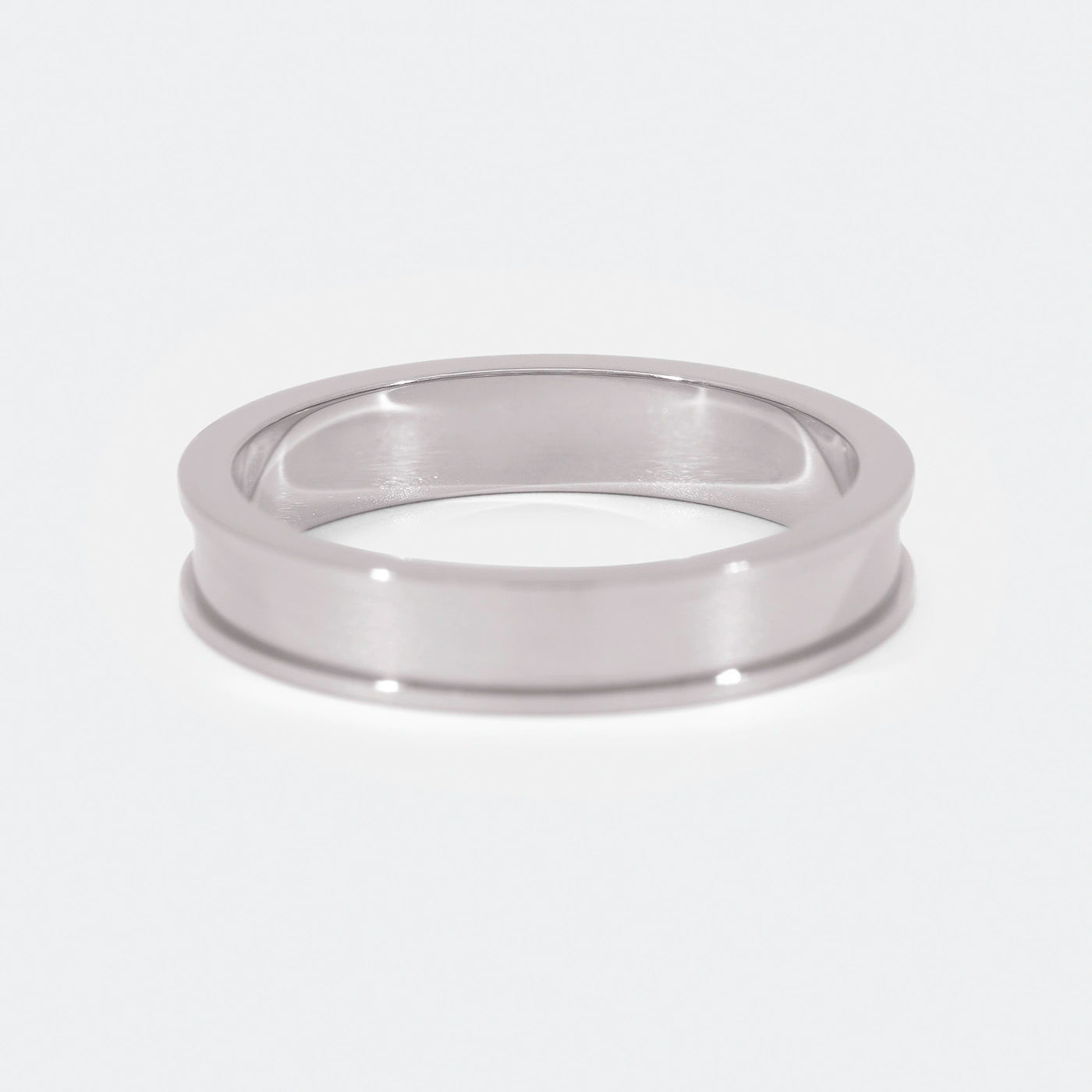 Rückanssicht Ehering Canyon 4mm x 1,7mm in Platin