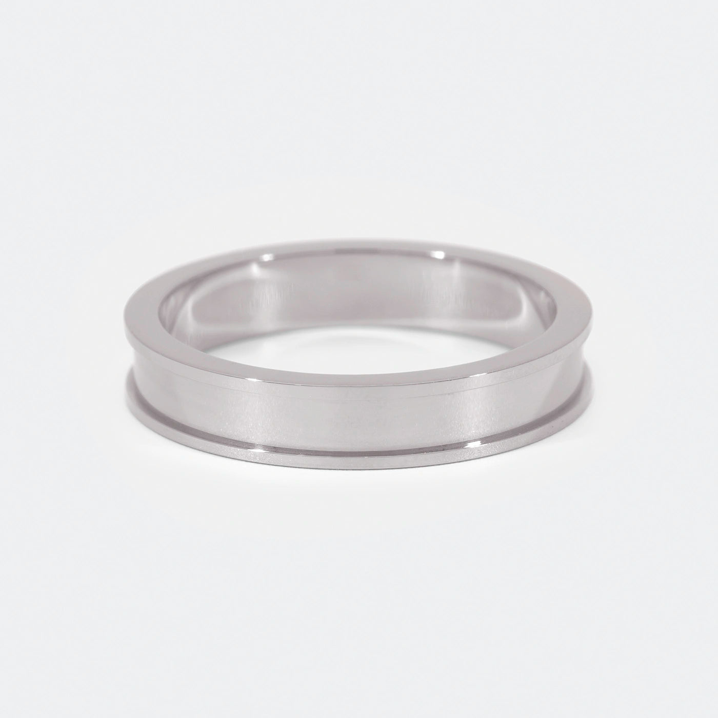 Frontanssicht Ehering Canyon 4mm x 1,7mm in Platin