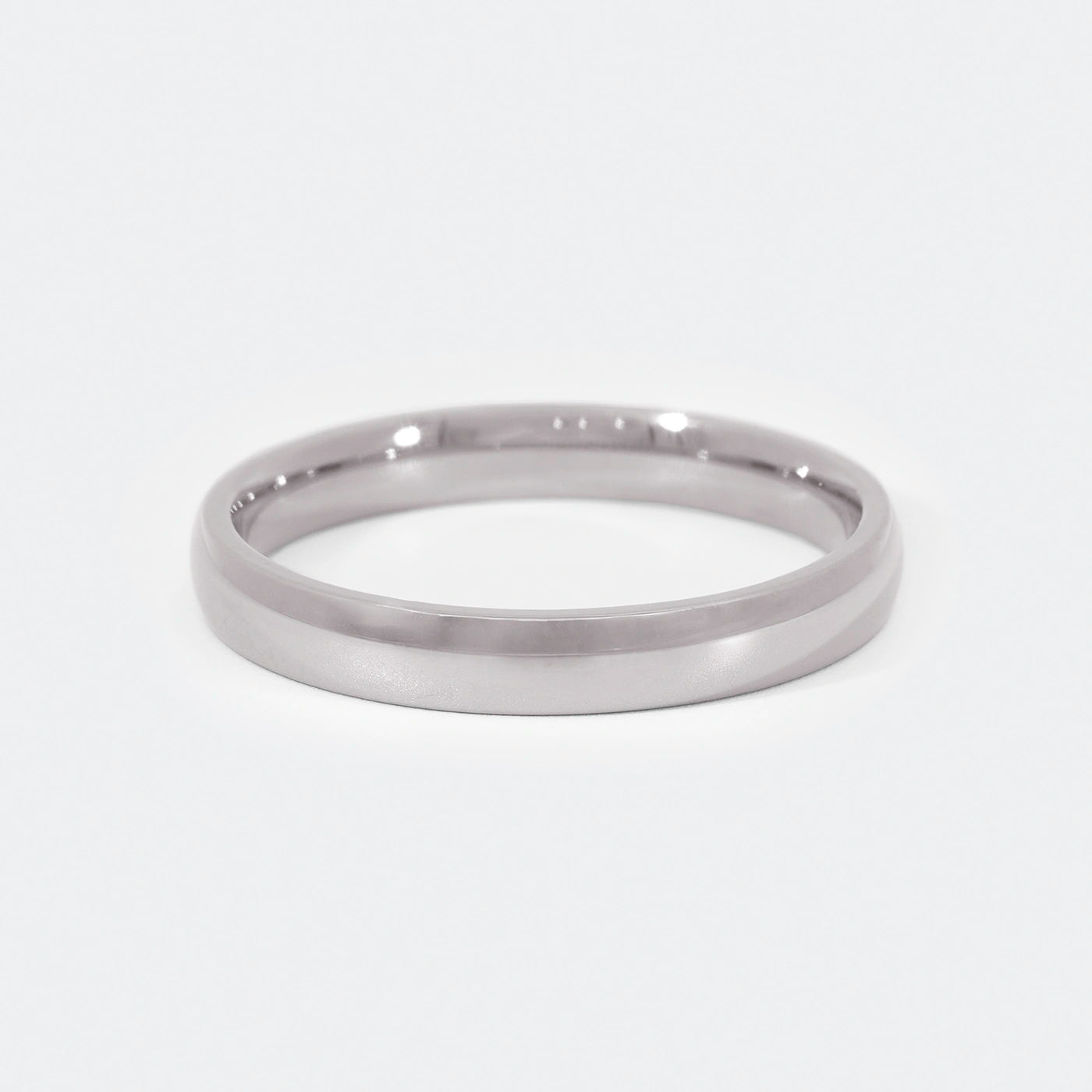 Ehering ClassicLine S Frontansicht in Platin