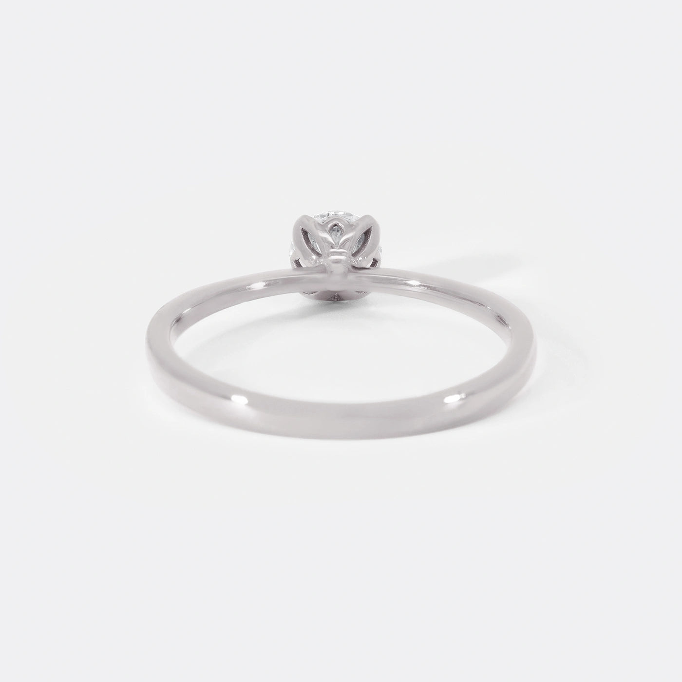 Ring Petite Fleur Solitair Platin 0.50ct Brillant Rueckansicht