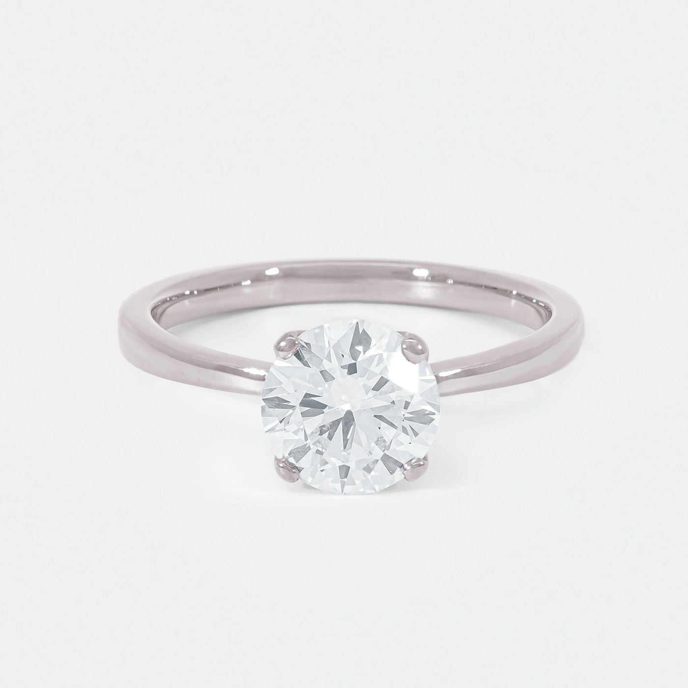 Ring Petite Fleur Solitair Platin 1.50ct Brillant Frontansicht