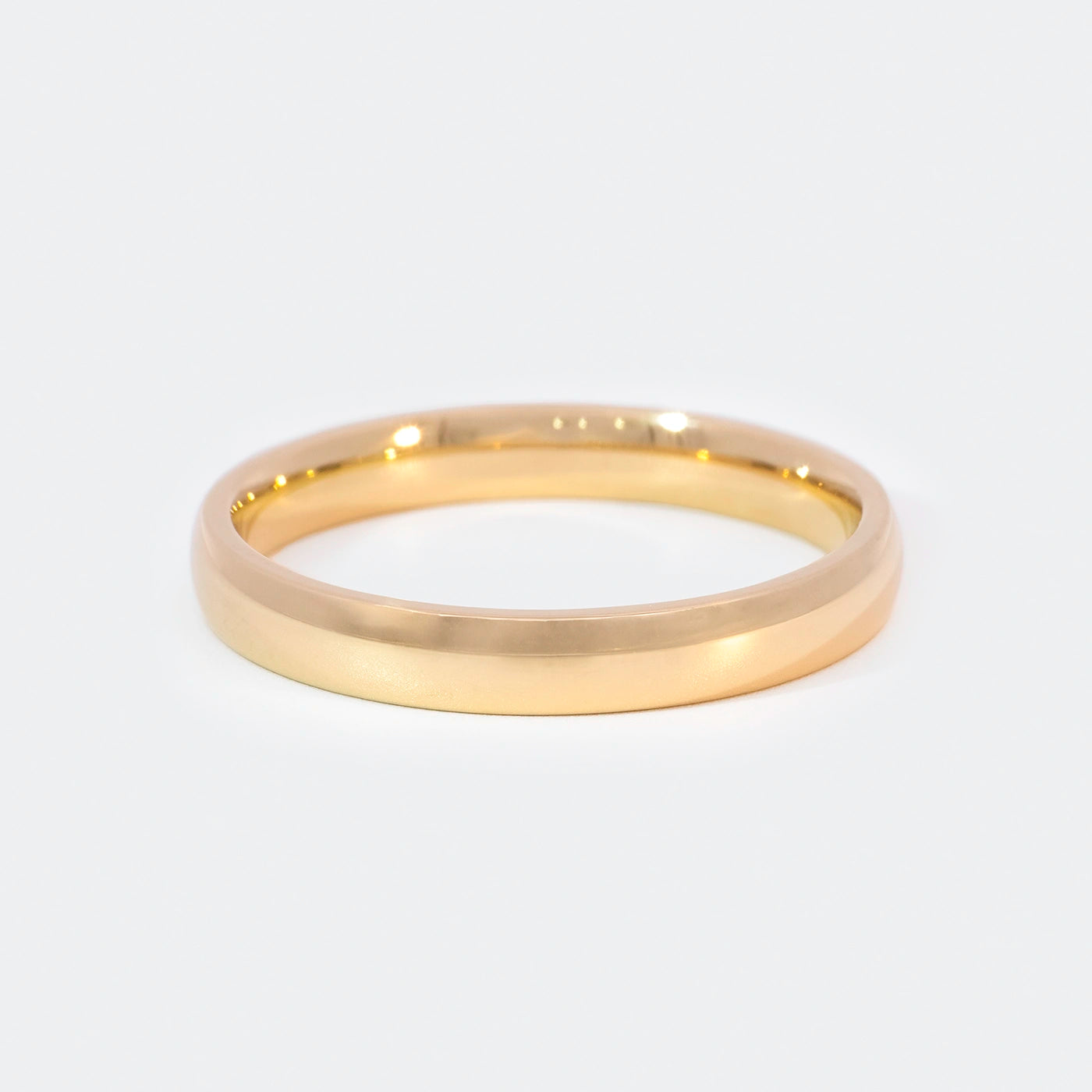 Ring Classic Line Gelbgold in klassischem Stil 3x1.7mm Frontansicht vorne scharf