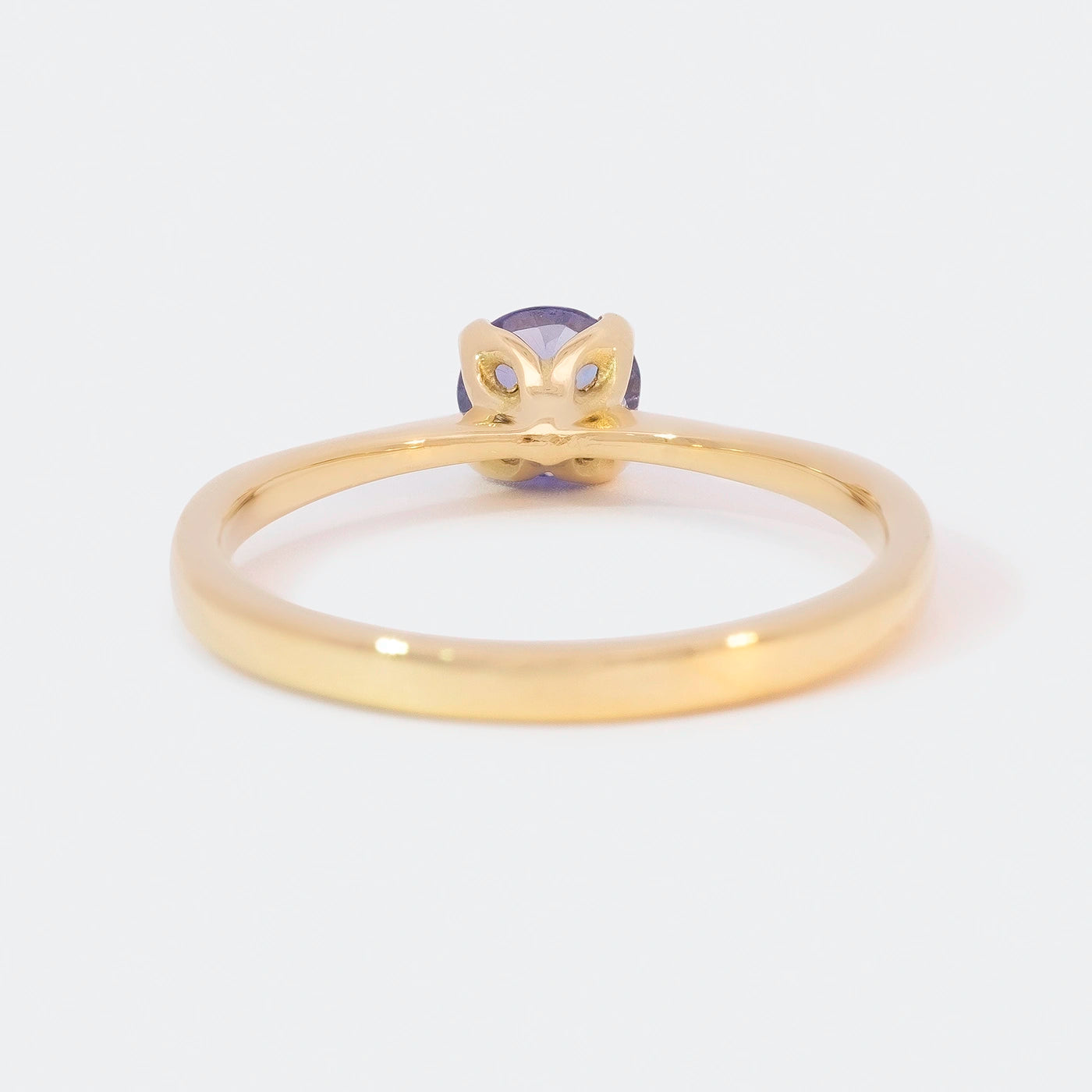 Ring Mermaid 750er Gelbgold ein blauer Tansanit Rueckansicht