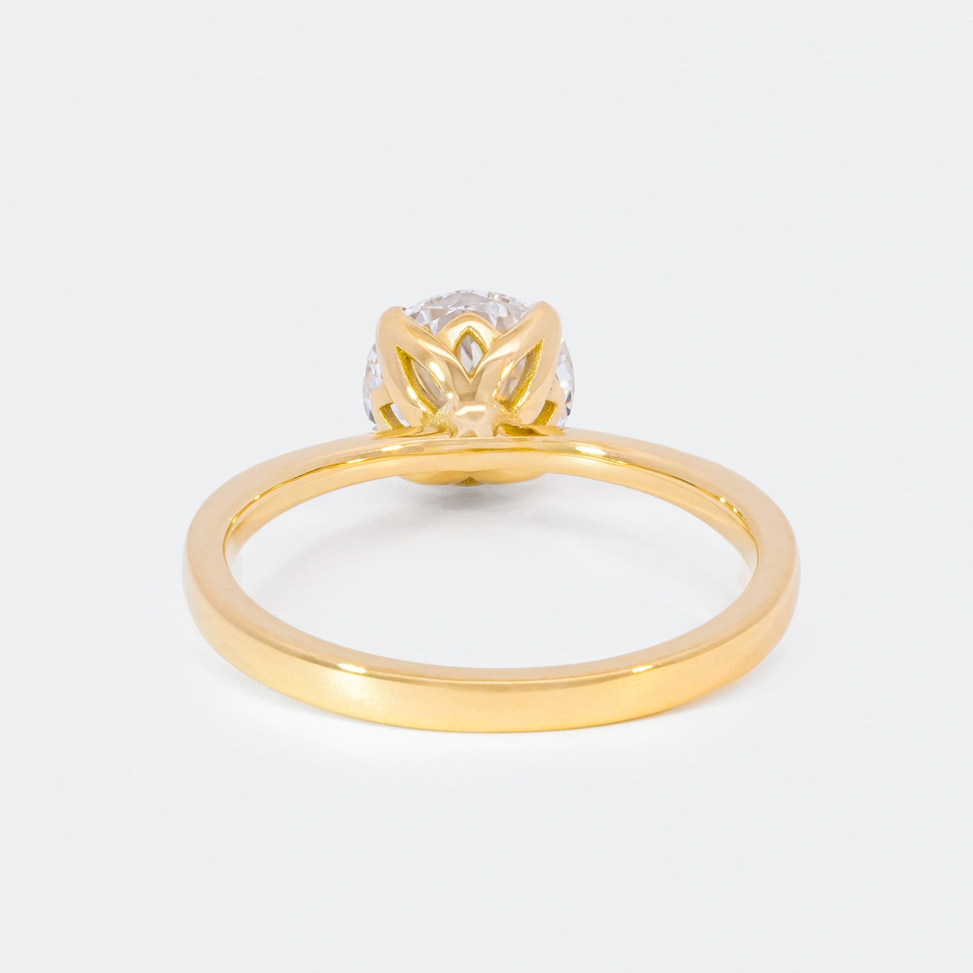 Ring Petite Fleur Solitair Gelbgold 1.50ct Brillant Rueckansicht